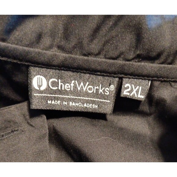 Chef Works Women 2XL Sofia Chef Coat Black LWLJ-BLK Button front Long Sleeve NWT - Picture 3 of 5